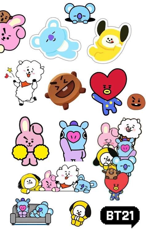 Various Cartoon Stickers Are Shown On A White Background