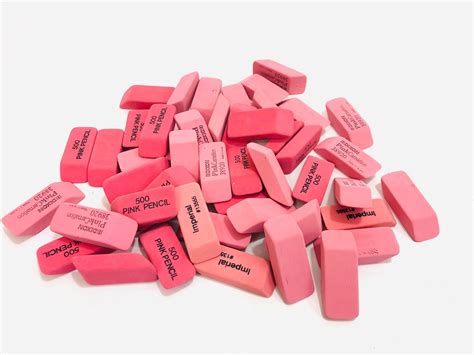 11 Pink Eraser Pink Pencil Eraser Eraser School Supplies Etsy