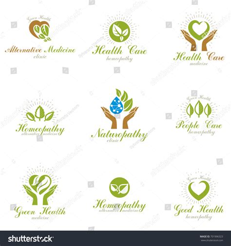 Homeopathy Creative Symbols Collection Royalty Free Stock Photo