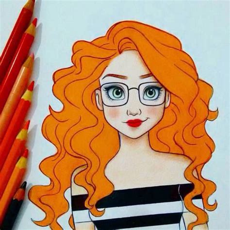 Curly Hair Drawing Cartoon Drawings Instagram Art Drawings