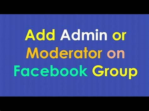 Once you have given admin access to the chosen person, they will then be able to post as 'your page'. How to add admin to facebook group | How to add moderator ...