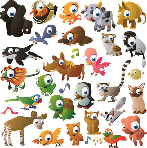 Cute Cartoon Animal Images 28350 Free Eps Download 4 Vector