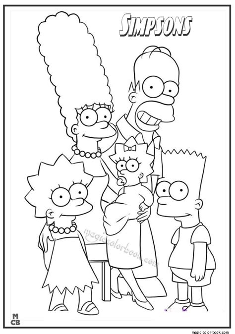 Simpsons Coloring Pages At Free Printable Colorings