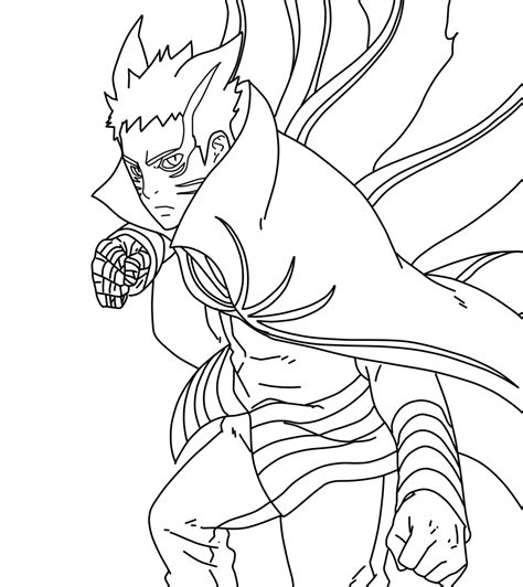 Naruto Baryon Mode Lineart By Saulo NSTV On DeviantArt Naruto Sketch Drawing Anime Sketch