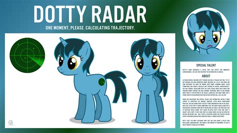 Mlp Oc Bio Sheet Dotty Radar By Outlawquadrant On Deviantart