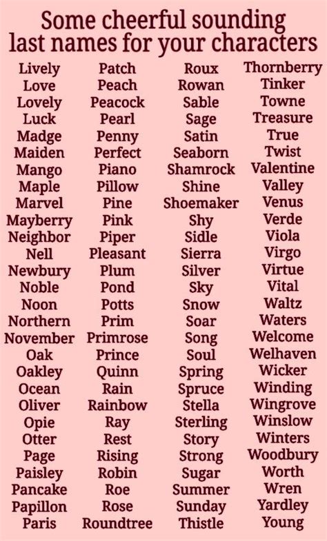 Cheerful Sounding Last Names For Your Optimistic Pure Kind Or