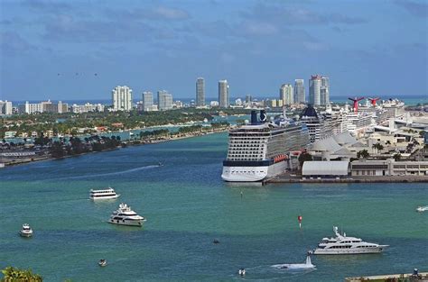 Cruise Ships In The Port Of Miami Photograph By Richard Pross Fine