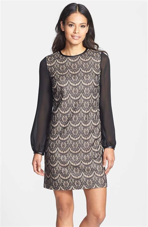 Donna Ricco Blouson Sleeve Lace Shift Dress Regular And Petite Nordstrom