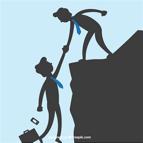 Businessmen Helping Each Other Vector Free Download