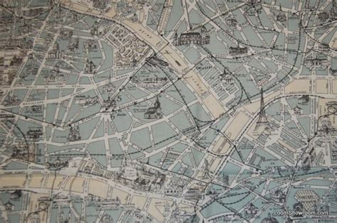 Paris Architecture Street Map Vintage Etchings France Map Vintage Style