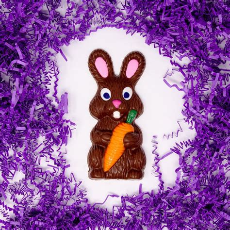 Solid Milk Chocolate Easter Rabbit With Carrot Mendocino Chocolate