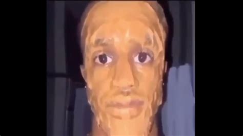 Black Man Face Covered In Peanut Butter Looking At The Camera Ominously Youtube