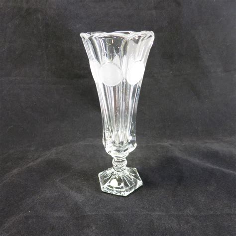 Fostoria Coin Glass Clear 8 Heavy Bud Vase 1980 S Design