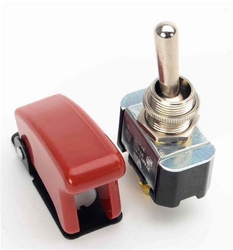 Jegs 11023 Aircraft Style Covered Toggle Switches Standard 20 Amp 1pkg