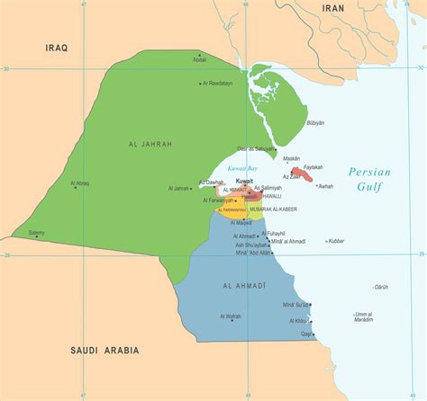 Political Map Of Kuwait