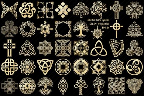 Gold Foil Celtic Knots And Symbols Celtic Symbols Celtic Celtic Knot