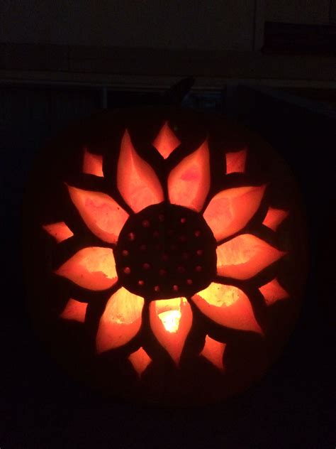 Sunflower Pumpkin Carving Pumpkin Carving Pumpkin Carving Patterns
