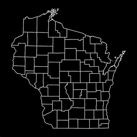 Premium Vector Wisconsin State Map With Counties Vector Illustration