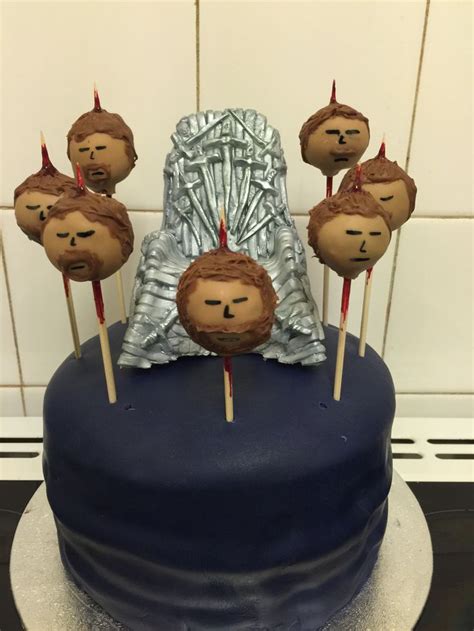 Game Of Thrones Birthday Cake With Severed Heads