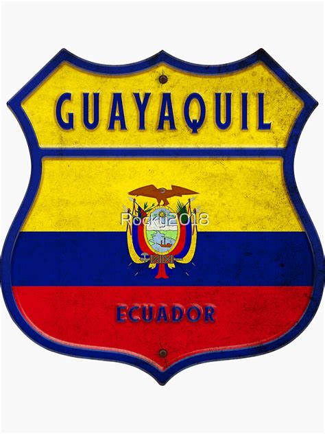Guayaquil Ecuador Coat Of Arms Flag Design Sticker For Sale By