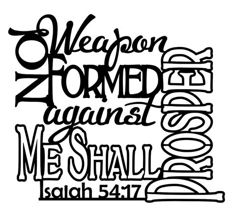 This is the heritage of the servants of the lord, and their righteousness is of me, saith the lord. No Weapon Formed Against Me Shall Prosper | Alpha Signs ...