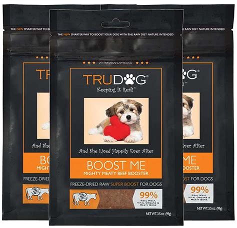 Trudog Boost Me Mighty Meaty Beef Booster 35 Oz All Natural Dog