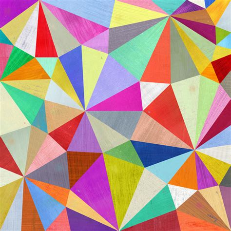 Kaleidoscope Geometric Art Print By Two Ems Modern Artwork By Etsy