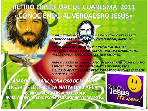 Misioneros De Jesus Retiro Espiritual Encuentro Con El Verdadero Jesús