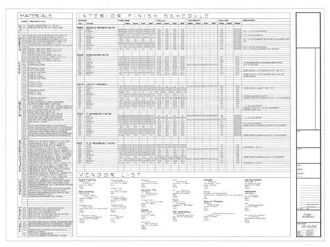 Architectural Graphics 101 Finish Schedules Schedule Template