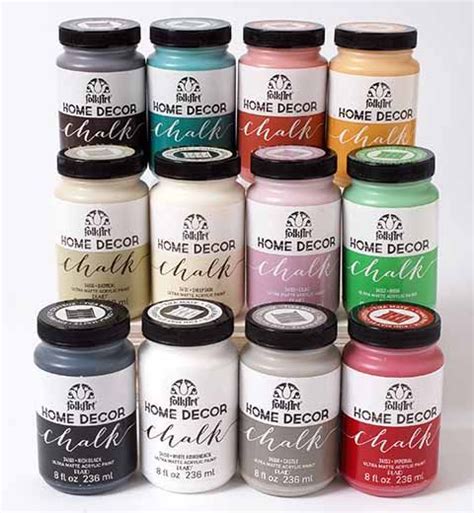 No priming or prep needed to paint over existing lacquer. FolkArt ® Home Decor™ Chalk 12 Color Set | Best chalk ...