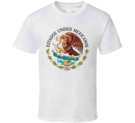 National Mexican Emblem Escudos Nacional Mexicano Estados Unidos Mexicanos T Shirt