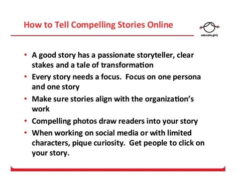 How To Tell Compelling Stories Online