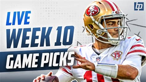 Live Nfl Week 10 Game Picks Free Bets Predictions Props And