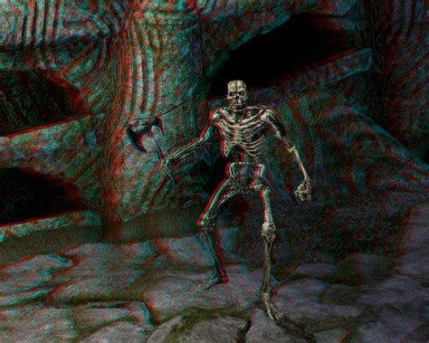 Skyrim Imagery Monster Mod Draugr Horror 3d Anaglyph