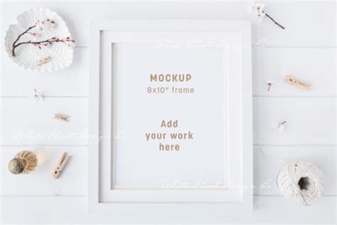 8x10 Soft Styled Frame Mockup Graphic By White Hart Co · Creative Fabrica
