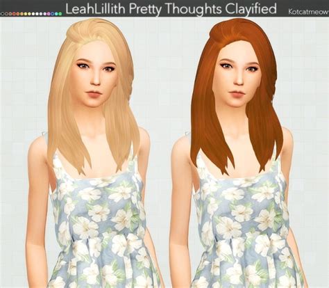 Leahlillith Pretty Thoughts Hair Clayified At Kotcatmeow Sims 4 Updates