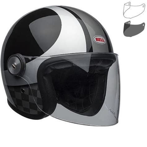 According to bell helmets it is compact and lightweight while having ece homologation. Bell Riot Checks Open Face Motorcycle Helmet & Visor ...