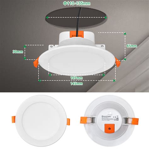 12w Large Recessed Led Downlights Bathroom Led Recessed Ceiling Lights
