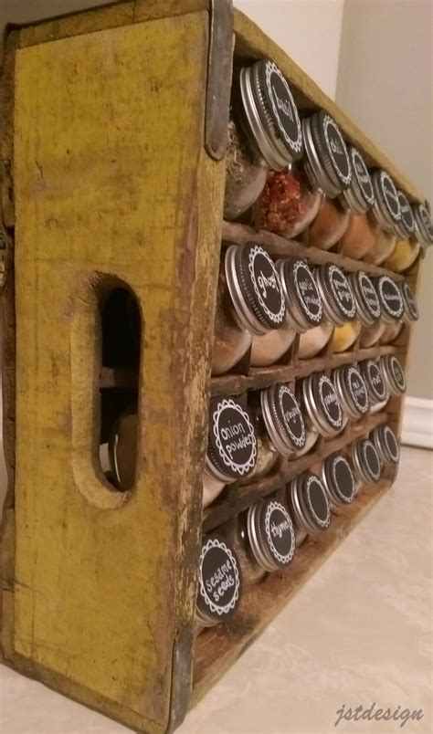 Distressed Wooden Crate Turned Spice Rack Easy Home Decor Retro Home