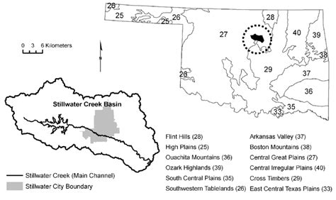 Study Area In The Central Redbed Geomorphic Province Of Oklahoma