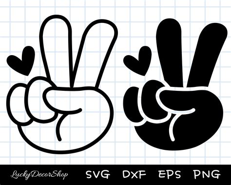 Peace Hand Svg Peace Sign Hand Symbol Peace Svg Clipart Etsy