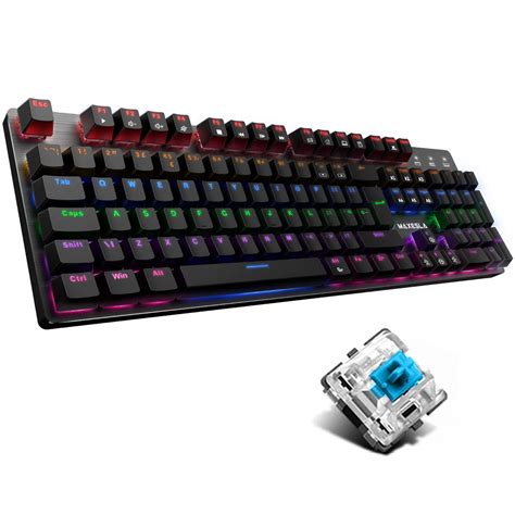 Buy Maxesla Blue Switch Mechanical Gaming Keyboard Wired Rgb Keyboard