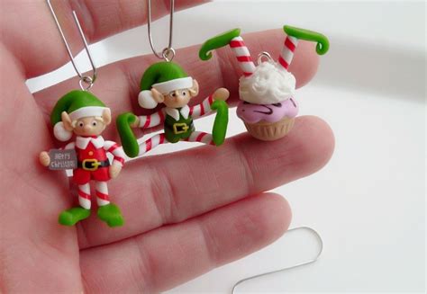 Elf Christmas Ornaments Set Of 3 Etsy