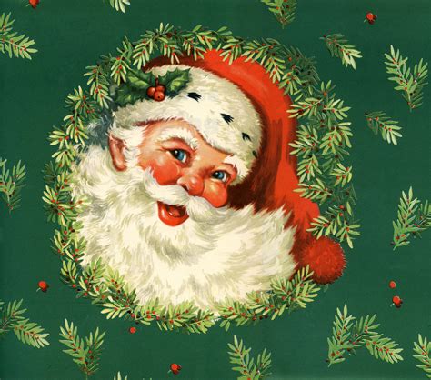 Free Vintage Clip Art - Santa, Santa, Santa! - The Graphics Fairy