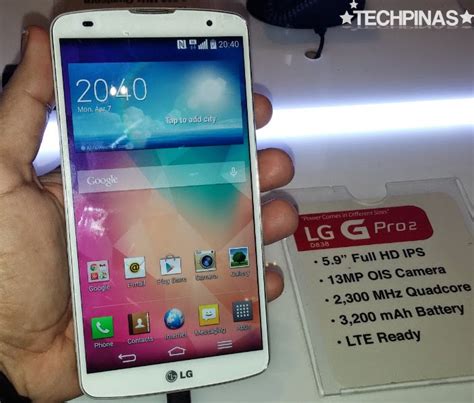 Lg G Pro 2 Price In The Philippines Is Php 32990 Its Official