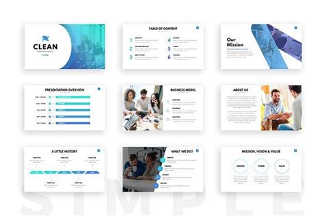 Clean Powerpoint Template By Slideforest On Creativemarket Simple