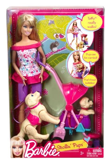 Barbie Strollin Pups Playset