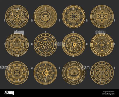 Magic Symbols With Vector Alchemy And Occult Science Esoteric Religion