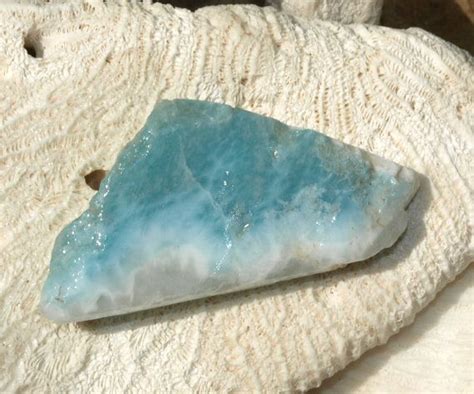 Larimar 26g Raw Dolphin Stone Slab Blue Pectolite Rough Etsy Stone