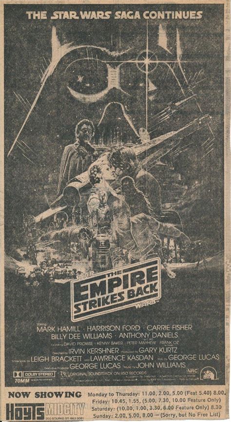 An Advertisement For The Empire Strikes Back Movie